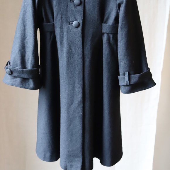 HELENA + Neiman Marcus CHILD Black wool blend coat, size 7 years old - Picture 2 of 7